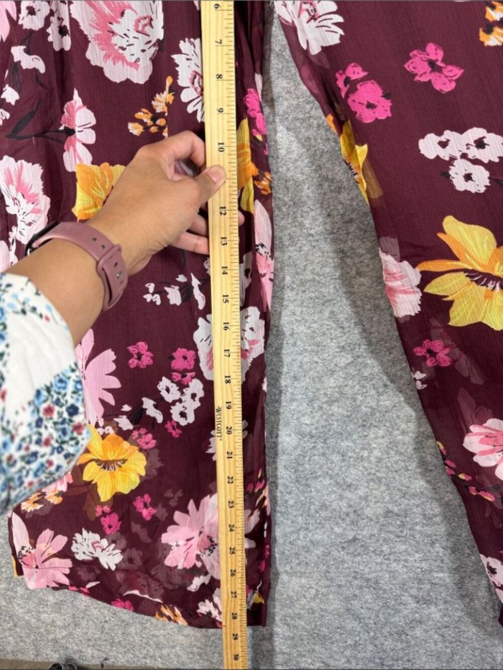 Soaked In Luxury Wide Leg Floral Pull On Pants Large Boho Vacation resort Summer - Picture 6 of 15